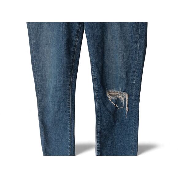 Citizens of Humanity Rocket Crop Mid Rise Skinny Jeans Blue Distressed 26 - Picture 4 of 16